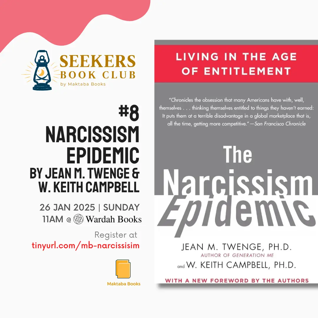 narcissism epidemic - maktaba books - Seekers book club